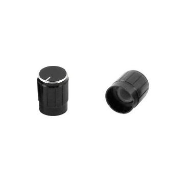 Buton aluminiu 12mm negru