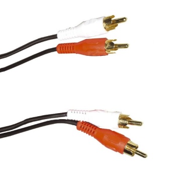 Cablu 2x RCA tata la 2x RCA tata 2.5M Gold