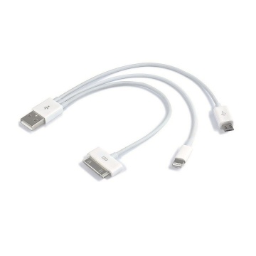 Cablu USB la Micro USB + iPhone lightning + Galaxy-Tab Samsung