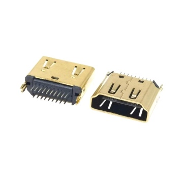 Mufa HDMI Socket 180° PCB 2R Gold