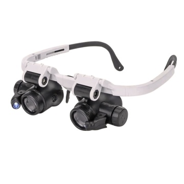 Ochelari ajustabili cu 2 lupe 8X / 32X si LED