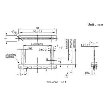 Potentiometru 10KBX2 Alps / Yamaha - Img 2