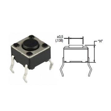 Tact switch / push key 6x6x4mm PCB
