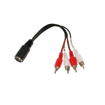 Cablu DIN 5pini mama la 4x RCA tata