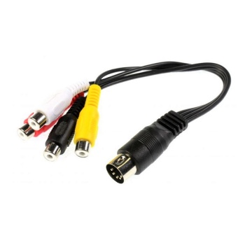Cablu DIN 5pini tata la 4x RCA mama