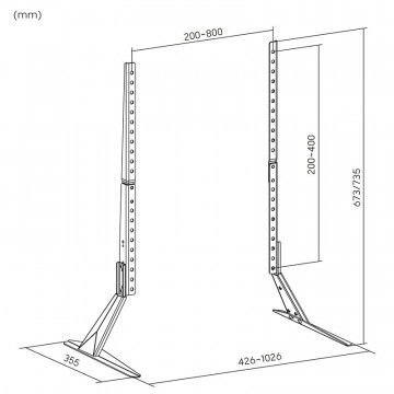Suport / Stand / Piedestal LCD/LED TV 23" - 75" - Img 2