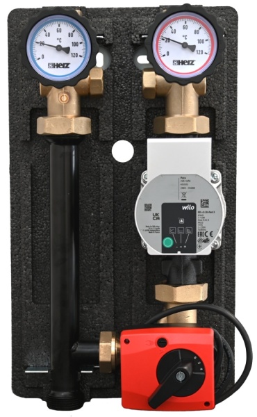 Grup de pompare Herz PUMPFIX MIX, 3 pct, cu pompa WILO - DN25-Kvs=10, cod 1 4510 77
