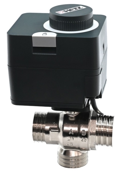 Robinet de zona Herz cu 3 cai pentru deviatie, filete exterioare si actionare electrica, cod 1 2412 64