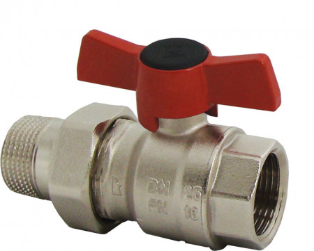 Robinet cu sfera Herz, cu maneta tip “fluture”, PN16, filet exterior x interior 1/2", cod 1 2211 11
