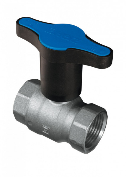 Robinet cu sfera Herz, maneta albastra tip T, FIXFI, PN 25, DN 15 (1/2''), cod 1 2201 51