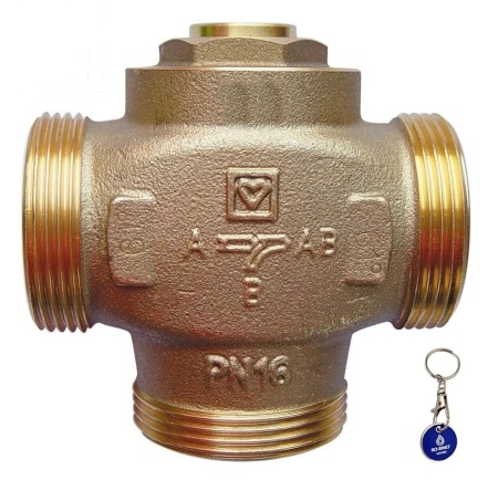 Robinet termostatic 3 cai incalzire Herz Teplomix by-pass curgere