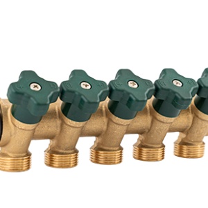 Distribuitor alama Herz pentru instalatii sanitare, cu inchidere- DN25-5xG3/4'', cod 2 8530 15