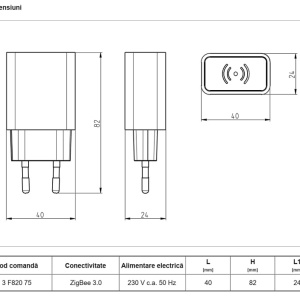 Multiplicator de semnal ZigBee HERZ Thermiq Extend, cod 3F82075 - Img 2