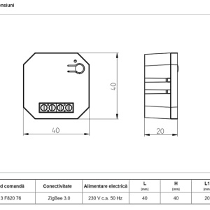 Multiplicator de semnal ZigBee HERZ Thermiq Extend-MOD, cod 3F82076 - Img 2