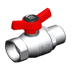 Robinet cu sferă Herz, cu manetă tip “fluture” (Silumin), DN15 (1/2'') PN 25, Interior x interior, cod 1 2201 11