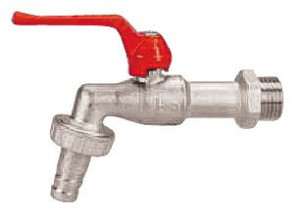 Robinet dublu serviciu Herz, cu manetă din aluminiu, DN15 (1/2''), PN16, cod 1 2503 01