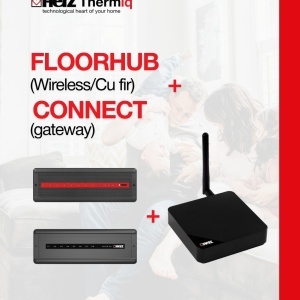 Cutie de comandă pentru sistem de încălzire prin pardoseală HERZ Thermiq FloorHub fără fir, cod 3F82011 - Img 3