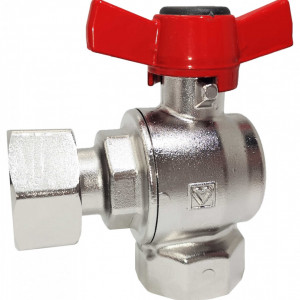 Robinet sfera coltar Herz, cu piulita olandeza DN 20 (3/4''), PN25, pentru distribuitoare sanitare, cod 1 2224 22