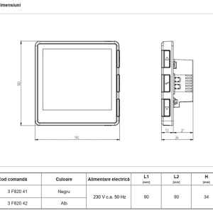 Controler de camera HERZ Thermiq FanNova Black, cod 3F82041 - Img 2