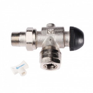 Robinet cu ventil termostatic Herz TS-90-H, model coltar special, M30 x 1,5 - 1/2'', FE, si conector de 15(Cu) sau 16 (PeX), cod 1 7738 26C