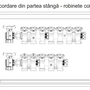 Robinet sfera coltar Herz, cu piulita olandeza DN25 (R1-G1), PN25, pentru distribuitoare sanitare, cod 1 2224 25 - Img 2