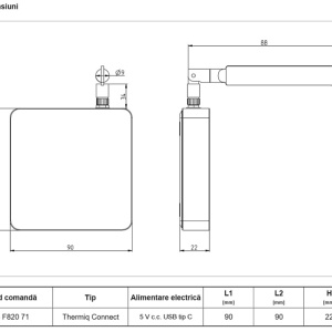 Gateway inteligent pentru internet HERZ Thermiq CONNECT, cod 3 F820 71 - Img 2