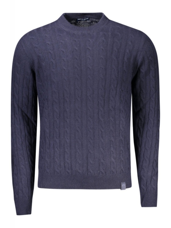 Pulover pe gat barbati, Regular fit, bleumarin
