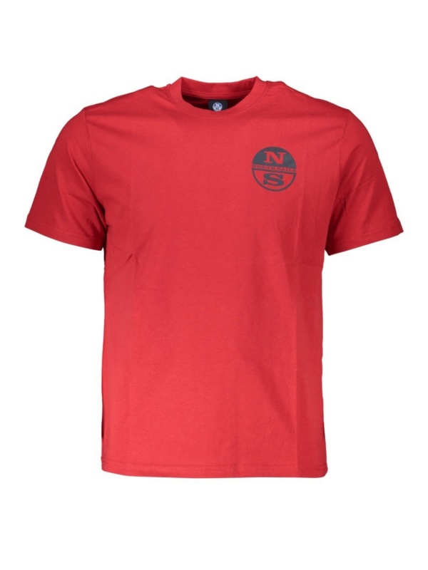 Tricou barbati, cu imprimeu cu logo, Regular fit, Rosu