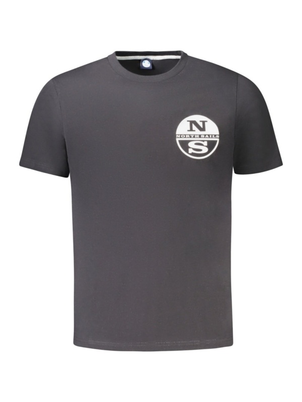 Tricou barbati, cu imprimeu cu logo, Regular fit, Negru