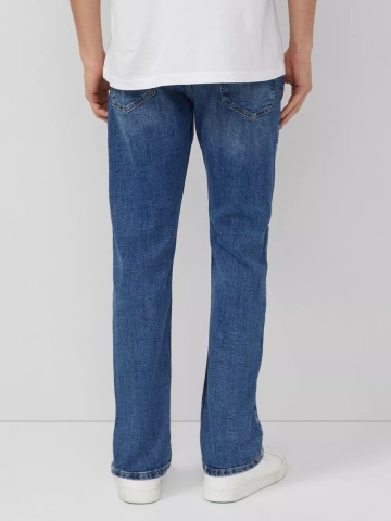 Blugi barbati Mauro cu talie medie, croiala Regular Fit, Tapered Leg, Albastru deschis - Img 2