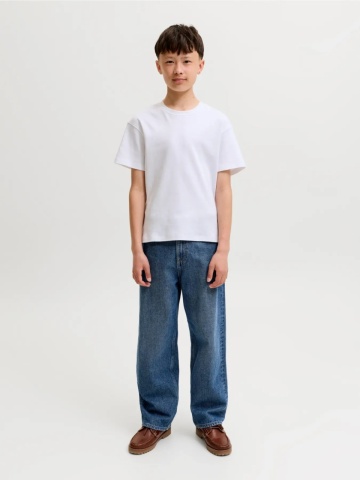 Jack & Jones Blugi baieti, ALEX, cu talie inalta si croiala Baggy fit, Albastru inchis - Img 7
