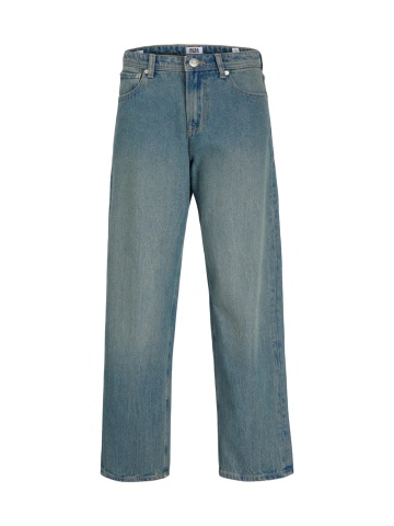 Jack & Jones Blugi baieti, ALEX cu talie inalta si croiala Baggy Fit, Albastru