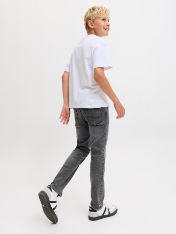 Jack & Jones Blugi baieti, CLARK, cu talie joasa si croiala Regular fit, Gri - Img 8