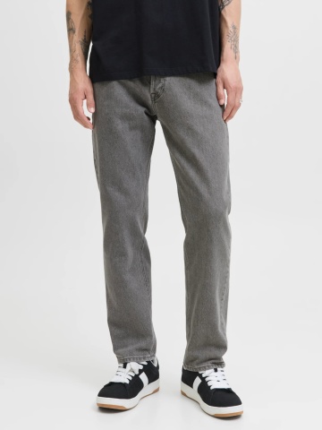 Jack & Jones Blugi barbati CHRIS, talie inalta, croiala Relaxed fit, Gri