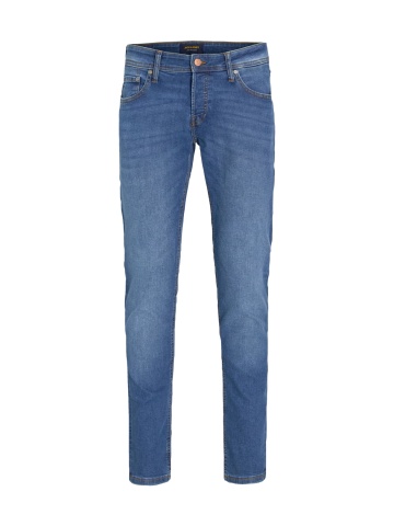 Jack & Jones Blugi barbati Glenn, cu talie joasa si croiala Slim fit, Albastru - Img 8