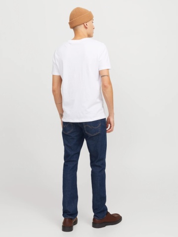 Jack & Jones Blugi barbati GLENN, talie joasa, croiala Slim fit, Albastru inchis - Img 7