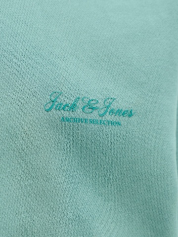 Jack & Jones Bluza barbati, Relaxed fit, cu decolteu la baza gatului, Verde deschis - Img 4
