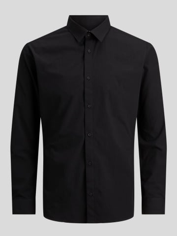Jack & Jones Camasa barbati, din amestec de bumbac, Slim Fit, Negru - Img 8