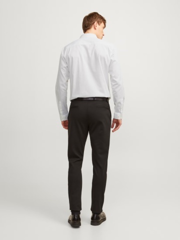 Jack & Jones Camasa barbati, din bumbac, croiala Slim fit, Blacardiff, Alb - Img 7
