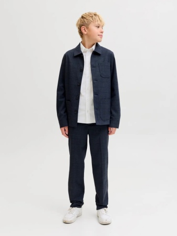 Jack & Jones Camasa cu maneca lunga, baieti, AXEL, Regular Fit, Alb - Img 6