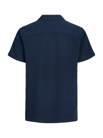 Jack & Jones Camasa cu maneca scurta baieti, Waffle Resort Shirt, Relaxed Fit, Bleumarin inchis - Img 7