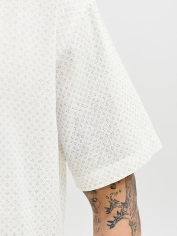 Jack & Jones Camasa de vara barbati, din amestec de in, Regular fit, Alb - Img 5