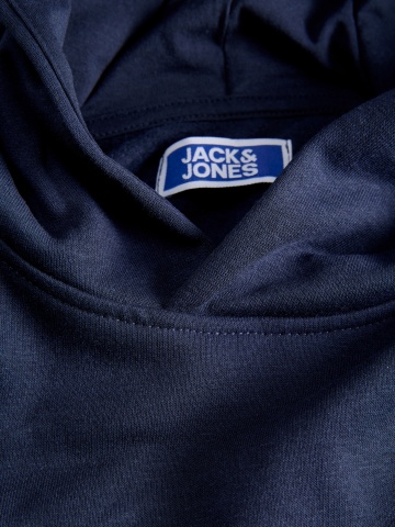 Jack & Jones Hanorac baieti cu gluga fara fermoar, Regular Fit, JJAMI, Bleumarin inchis - Img 3