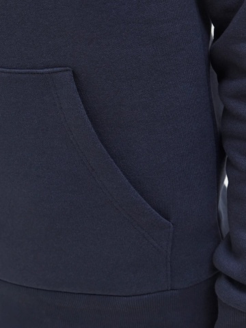 Jack & Jones Hanorac baieti cu imprimeu cu logo si buzunar tip marsupiu, Bleumarin inchis - Img 5