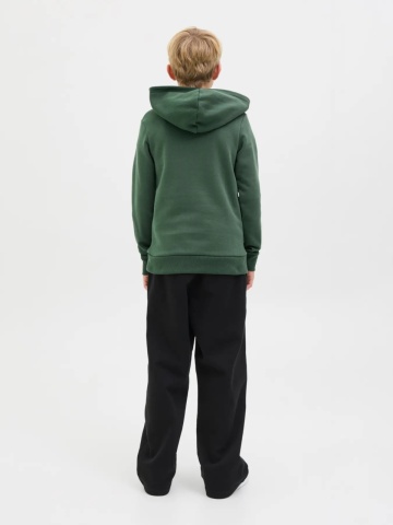 Jack & Jones Hanorac baieti cu imprimeu cu logo si buzunar tip marsupiu, Verde - Img 7