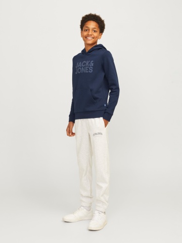 Jack & Jones Hanorac baieti, Regular Fit cu buzunar tip marsupiu si imprimeu cu logo, Bleumarin inchis - Img 6