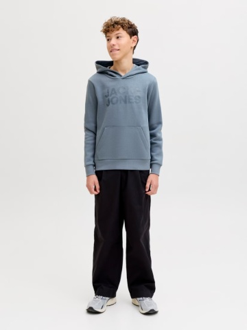 Jack & Jones Hanorac baieti, Regular Fit cu buzunar tip marsupiu si imprimeu cu logo, Albastru - Img 6