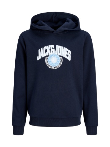 Jack & Jones Hanorac baieti, Regular Fit, fara buzunare, cu imprimeu cu logo, JJCOLLEGEY, Bleumarin inchis - Img 7