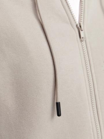 Jack & Jones Hanorac barbati, cu fermoar si gluga, Regular fit, JJEBRADLEY, Bej - Img 4