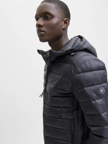 Jack & Jones Jacheta barbati cu gluga, Bradley 12280970, Regular fit, Negru - Img 3